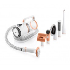Aspirator 6 in 1 ETA Pet Master 4216 90000 pentru toaletarea animalelor de companie, silentios, alb/portocaliu