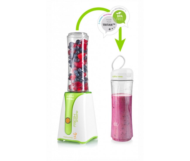 Blender Smoothie maker GALLET MILLAU MS590, 350 W, bol 600 ml BPA free, alb cu verde Blender Smoothie maker GALLET MILLAU MS590, 350 W, bol 600 ml BPA free, alb cu verde