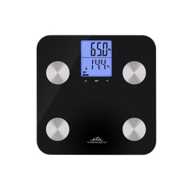 Cantar corporal ETA Tracey 3779 9000, 180 kg, analiza corporala 5 parametri, control tactil, negru