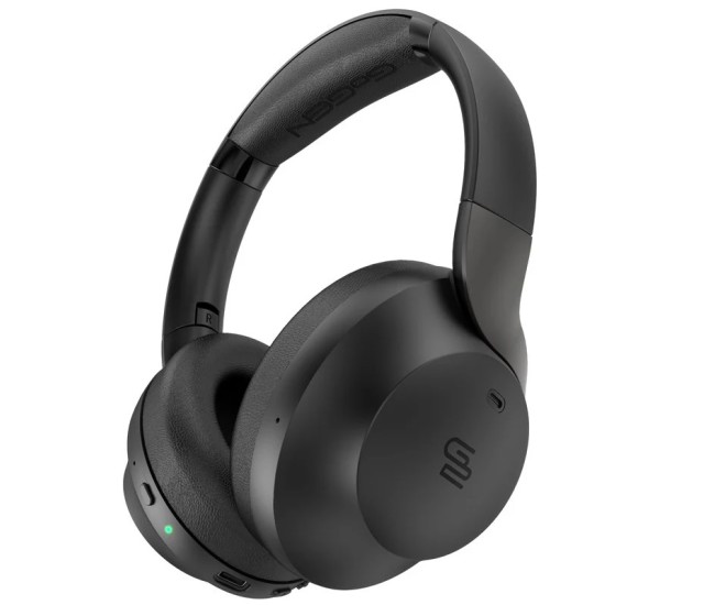 Casti audio fara fir GoGEN HBTM 93B, Over the Ear, Bluetooth 5.3, functie anulare zgomot ambiental, microfon, negru
