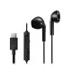 Casti JVC HA-FR17UC-B-U, Cu Fir, In-Ear, Microfon, USB-C, negru