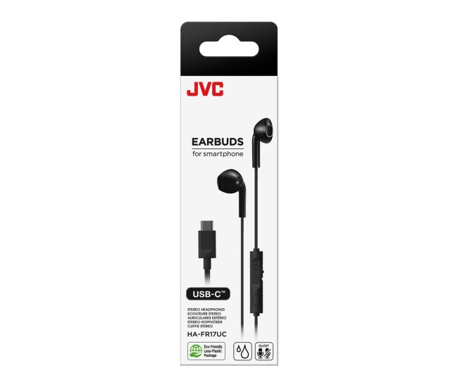 Casti JVC HA-FR17UC-B-U, Cu Fir, In-Ear, Microfon, USB-C, negru