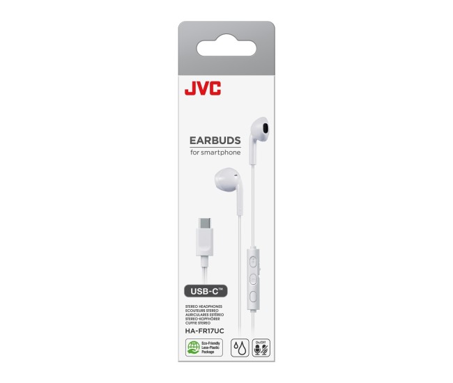 Casti JVC HA-FR17UC-W-U, Cu Fir, In-Ear, Microfon, USB-C, alb