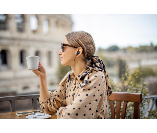 Casti JVC HA-FR29UC-A-U, Cu fir, In-Ear, Microfon, USB-C, Functie Mod Sunet, Husa, albastru