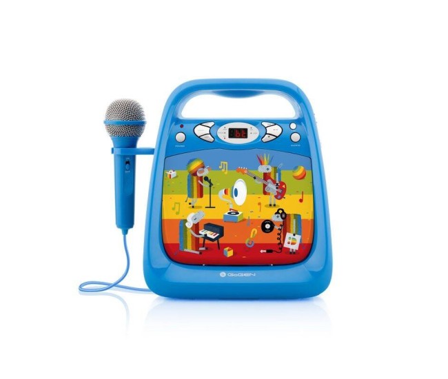 CD player cu Bluetooth si functie karaoke GoGEN DECKO, USB, MP3, Microfon, Albastru