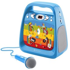 CD player cu Bluetooth si functie karaoke GoGEN DECKO, USB, MP3, Microfon, Albastru