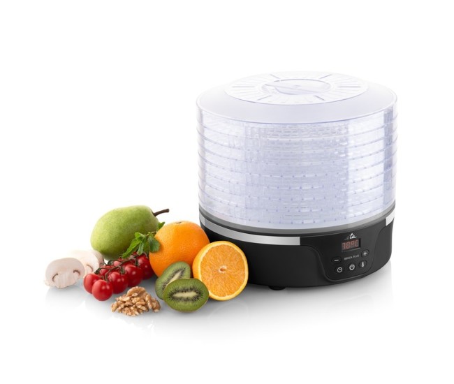 Deshidrator de alimente ETA Secca Plus 8301 90000, 380 W, 8 niveluri, 35-70 °C, afisaj LED, negru Deshidrator de alimente ETA Secca Plus 8301 90000, 380 W, 8 niveluri, 35-70 °C, afisaj LED, negru