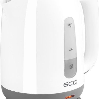 Fierbator electric ECG RK 1759 Classica Grigio, 2200 W, 1.7 litri, plastic de calitate, alb cu gri
