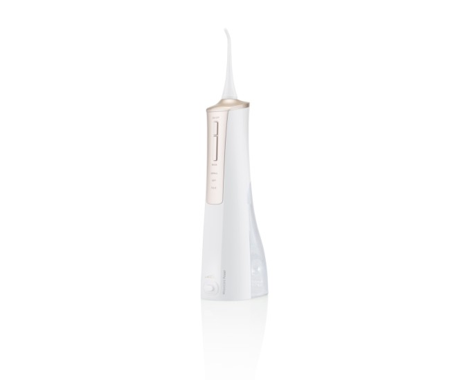 Irigator bucal ETA AquaCare Power 2708 90000, 3 moduri de curatare, rezervor 200 ml, IPX7, alb/auriu