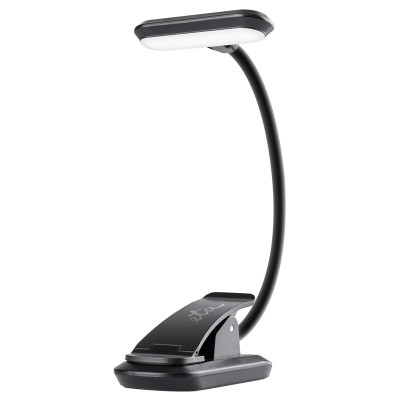 Lampa cu LED ETA 0894 90000, baterie incorporata 600mAh pentru utilizare wireless, brat flexibil si clema, negru