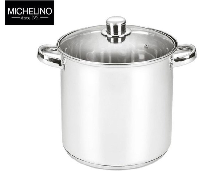Oala cu capac Michelino XXL, 17 litri, 32 cm, otel inoxidabil, argintiu Oala cu capac Michelino XXL, 17 litri, 32 cm, otel inoxidabil, argintiu