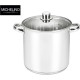 Oala cu capac Michelino XXL, 17 litri, 32 cm, otel inoxidabil, argintiu Oala cu capac Michelino XXL, 17 litri, 32 cm, otel inoxidabil, argintiu