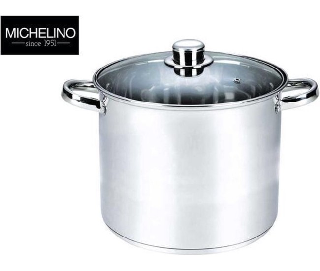 Oala cu capac Michelino XXL, 21 litri, 34 cm, otel inoxidabil, argintiu Oala cu capac Michelino XXL, 21 litri, 34 cm, otel inoxidabil, argintiu