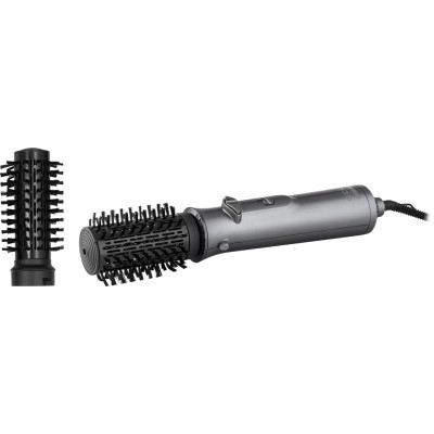 Perie rotativa cu aer cald ECG Modifica Hairbrush Moonstone, 1200 W, ionizare, 2 debite de aer, 2 nivele temperatura, gri metalic