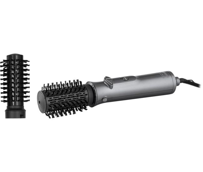 Perie rotativa cu aer cald ECG Modifica Hairbrush Moonstone, 1200 W, ionizare, 2 debite de aer, 2 nivele temperatura, gri metalic