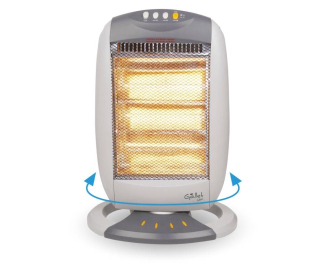 Radiator cu halogen Gallet HAL 200, 400/800/1200W, 3 zone, functie de rotatie, alb