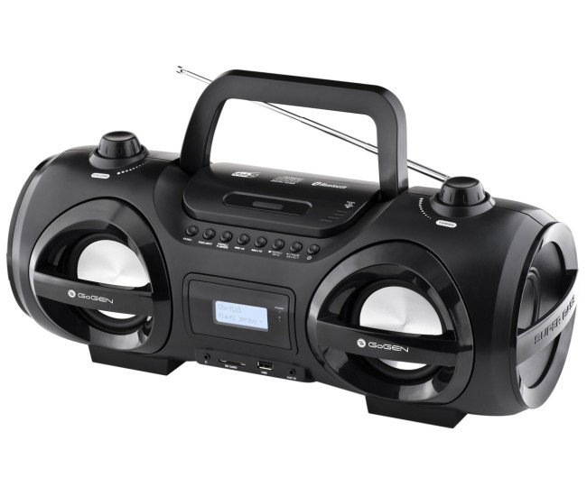 Radio FM cu CD și Bluetooth GoGEN CDM 425 BTDAB, 25 W, MP3, USB, card SD, telecomanda, negru/argintiu Radio FM cu CD și Bluetooth GoGEN CDM 425 BTDAB, 25 W, MP3, USB, card SD, telecomanda, negru/argintiu