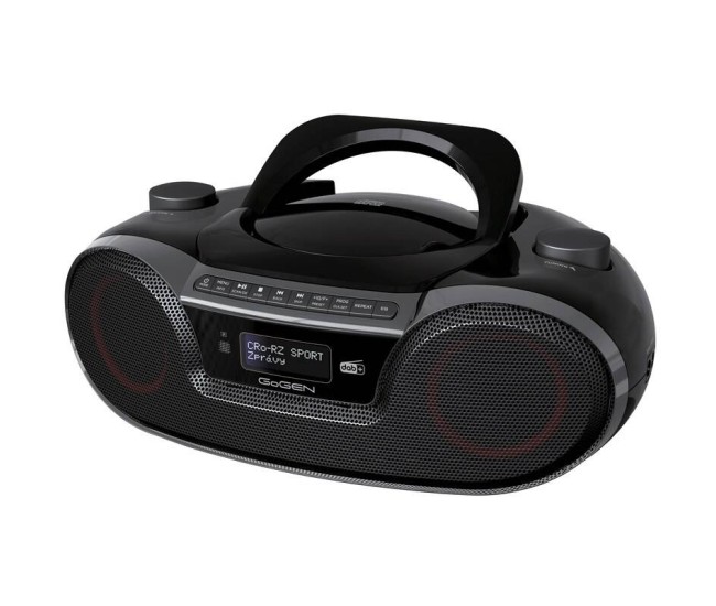 Radioreceptor stereo cu CD GoGEN CDM 490 BTDABS, 16 W, Bluetooth, USB, afisaj LCD, ceas, telecomanda, negru