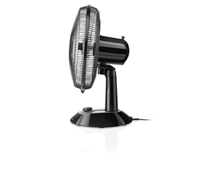 Ventilator de masa ETA Zefir 1607 90010, 45W, 30 cm, 5 palete, 4 moduri de suflare a aerului, oscilatie, negru