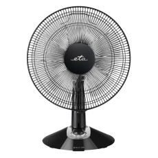 Ventilator de masa ETA Zefir 1607 90010, 45W, 30 cm, 5 palete, 4 moduri de suflare a aerului, oscilatie, negru