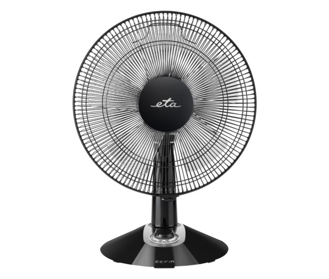 Ventilator de masa ETA Zefir 1607 90010, 45W, 30 cm, 5 palete, 4 moduri de suflare a aerului, oscilatie, negru