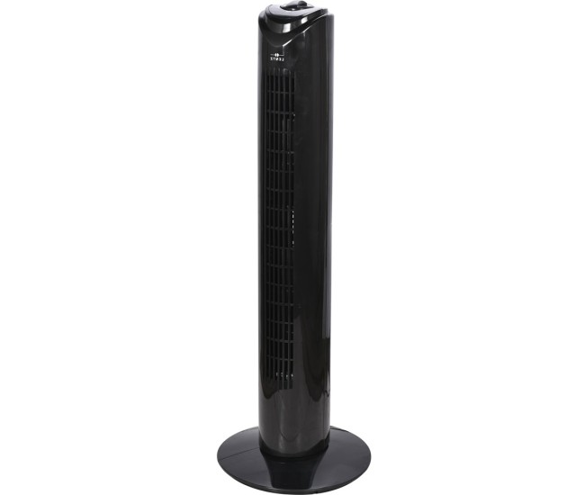 Ventilator turn LENTZ 800425, 45W, 81cm, 3 viteze, oscilatie, negru
