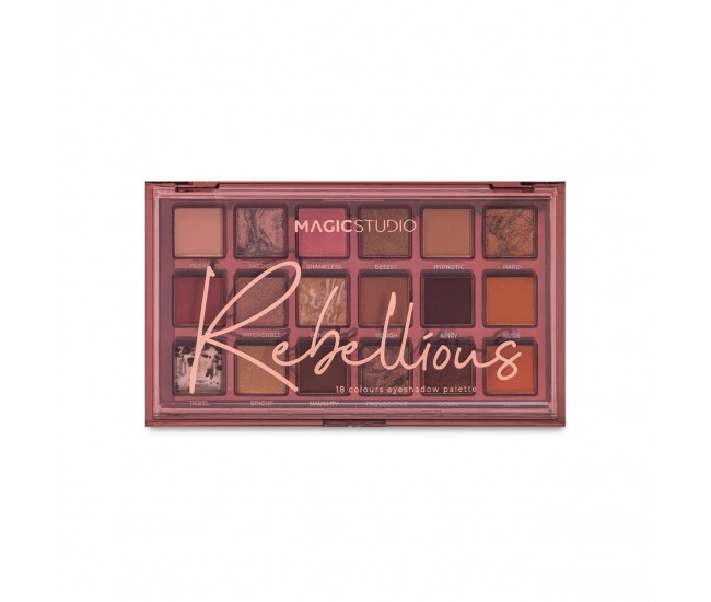 Paleta fard de pleoape Rebellious, 18 Culori, Magic Studio Paleta fard de pleoape Rebellious, 18 Culori, Magic Studio