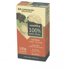 Vopsea de par bio naturala 100%, Venita, 8.4 blond cupru, 100 g