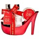 Set gel dus, lotiune corp si crema maini Secret Stories Cherry Blosom Shoe, IDC Institute 44019, 410 ml Set gel dus, lotiune corp si crema maini Secret Stories Cherry Blosom Shoe, IDC Institute 44019, 410 ml