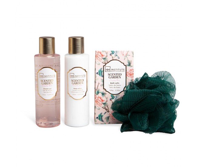 Set 4 produse de baie Scented Garden, IDC Institute 44009, 400 ml