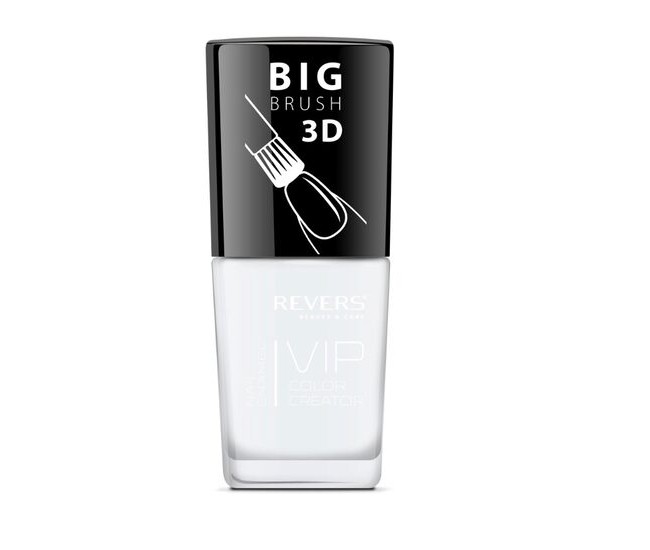 Lac de unghii Vip, 3D, Revers, alb, 12 ml, Nr 002 - mat Lac de unghii Vip, 3D, Revers, alb, 12 ml, Nr 002 - mat