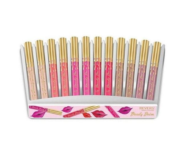Set 12 bucati ruj lichid Beauty Balm, Revers Set 12 bucati ruj lichid Beauty Balm, Revers