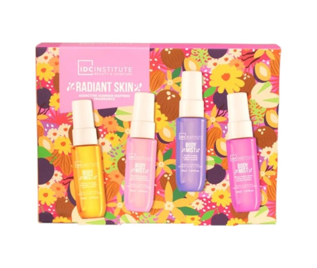 Set 4 Body Mist Collection, Radiant Skin, IDC Institute, 35271, 4 × 30ml