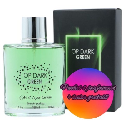 Set 4 Apa de parfum O.P. Dark Green, Cote d'Azur, pentru femei, 100ml + Tester GRATUIT Set 4 Apa de parfum O.P. Dark Green, Cote d'Azur, pentru femei, 100ml + Tester GRATUIT