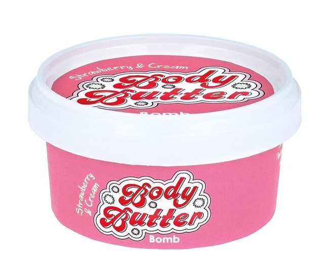 Unt de corp Strawberry & Cream 200g, Bomb Cosmetics Unt de corp Strawberry & Cream 200g, Bomb Cosmetics