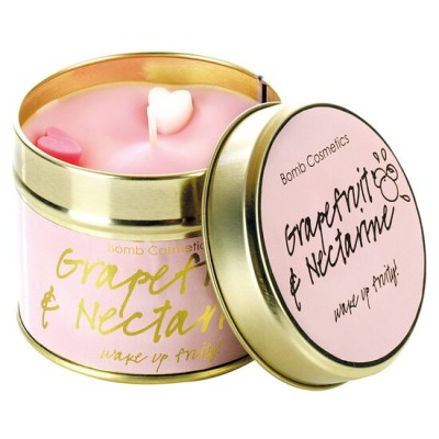 Lumanare parfumata 180g  Grapefruit & Nectarine (Cutie metalica), Bomb Cosmetics