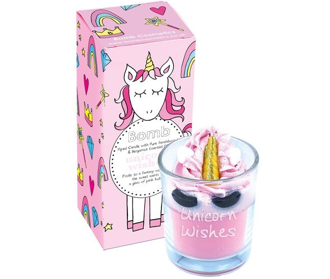 Lumanare parfumata 160g Unicorn Wishes Piped Candle, Bomb Cosmetics