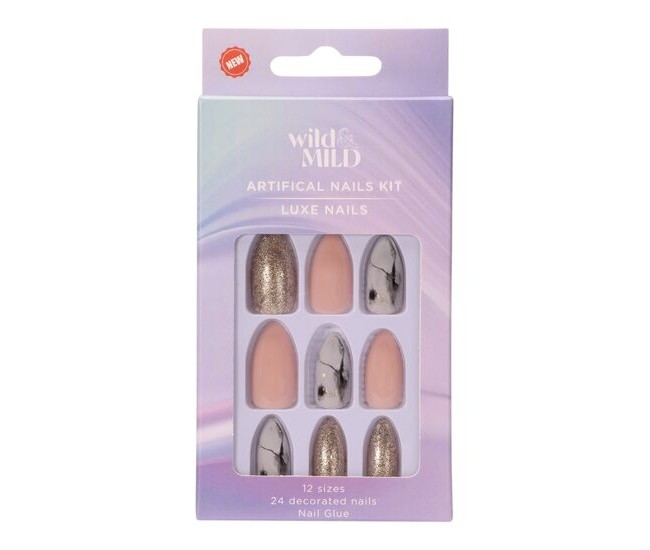 Unghii false 080 Sparkle & Shine Wild & Mild N24