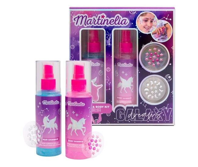 Set sclipici pentru păr si corp Cosmic Glowy Galaxy Dreams, Martinelia, 85429