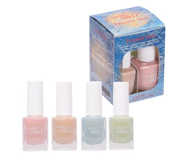 Set 4 bucati lac de unghii Frozen Sun Wild&Mild, 64710, 4x12ml Set 4 bucati lac de unghii Frozen Sun Wild&Mild, 64710, 4x12ml