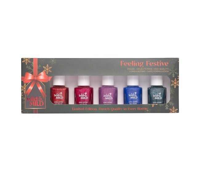 Set lac de unghii Seasonal Feeling Festive, 5x12ml, Wild&Mild