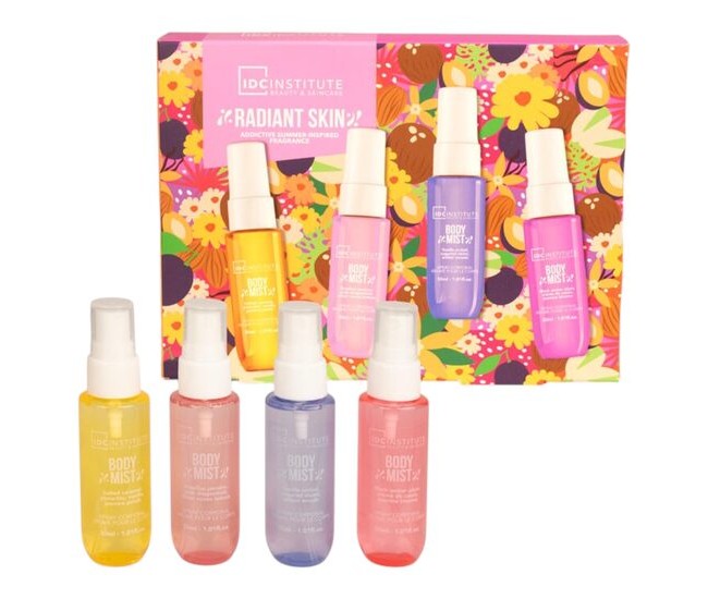 Set 4 Body Mist Collection, Radiant Skin, IDC Institute, 35271, 4 × 30ml
