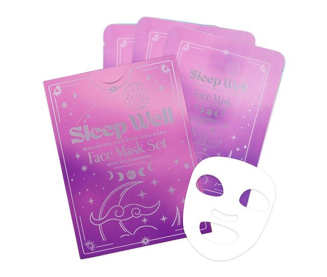 Set masti faciale cu niacinamida Lavender & Patchouli Sleep Well, Accentra,8160971. 3*25ml