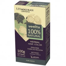 Vopsea de par bio, Nr. 1.11, Negru Indigo, 100% Natural, 100g