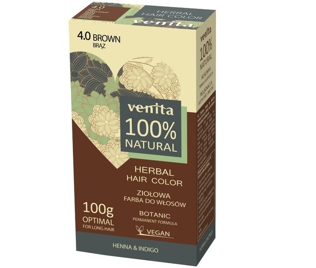 Vopsea de par bio, Nr. 4.0, Maro, 100% Natural, 100g Vopsea de par bio, Nr. 4.0, Maro, 100% Natural, 100g