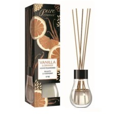 Difuzor cu betisoare parfumate Pure Essence, Vanilie si flori de portocala, 25 ml