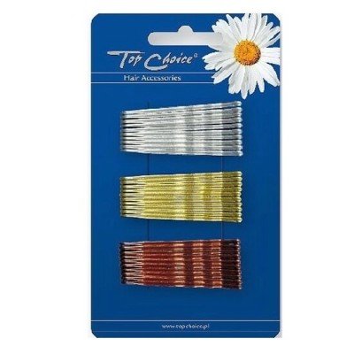 Set 30 bucati Agrafe pentru par, set tricolor, metalizat, argintiu/ auriu/ maro, Top Choice, TC23736 Set 30 bucati Agrafe pentru par, set tricolor, metalizat, argintiu/ auriu/ maro, Top Choice, TC23736