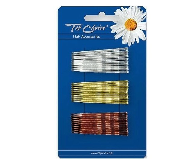 Set 30 bucati Agrafe pentru par, set tricolor, metalizat, argintiu/ auriu/ maro, Top Choice, TC23736 Set 30 bucati Agrafe pentru par, set tricolor, metalizat, argintiu/ auriu/ maro, Top Choice, TC23736