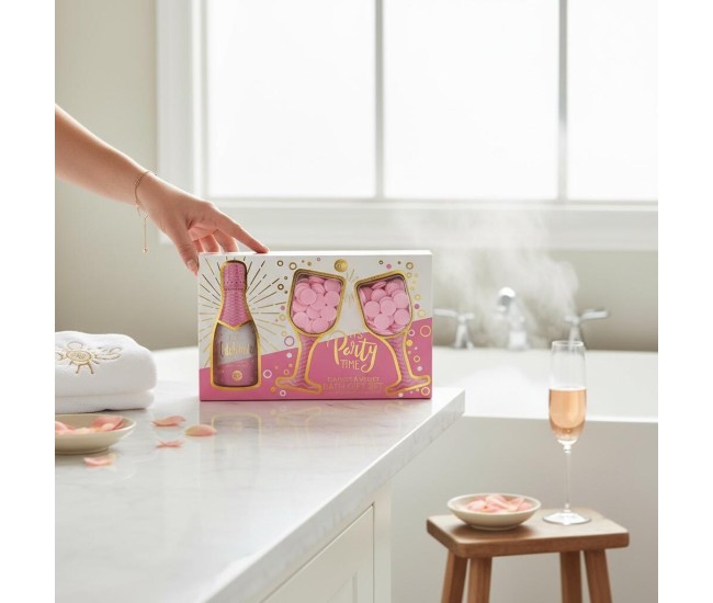 Set cadou baie Let’s Celebrate Tea Rose & Velvet, Accentra, 6060053