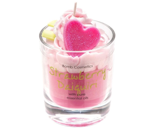 Lumanare parfumata 160g Strawberry Daiquiri Piped Candle, Bomb Cosmetics